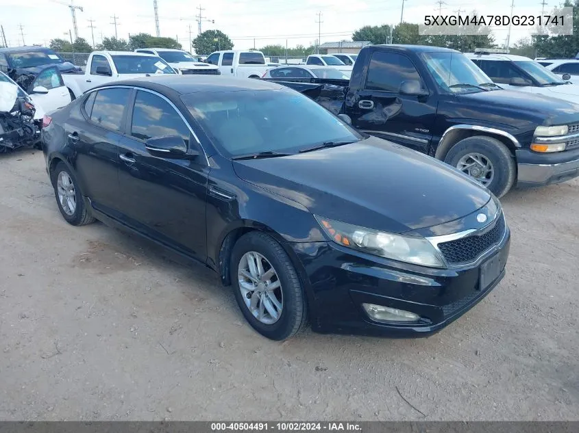 2013 Kia Optima Lx VIN: 5XXGM4A78DG231741 Lot: 40504491