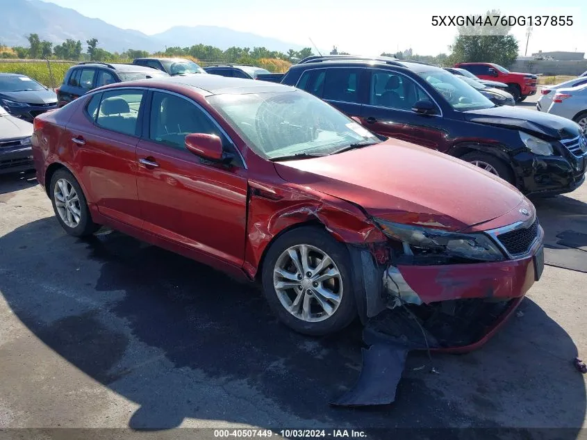 2013 Kia Optima Ex VIN: 5XXGN4A76DG137855 Lot: 40507449