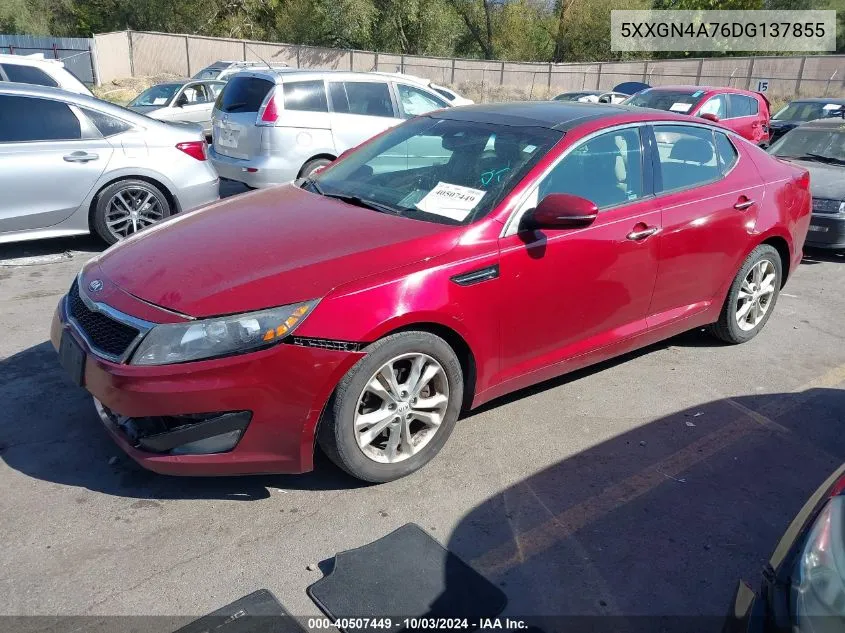 2013 Kia Optima Ex VIN: 5XXGN4A76DG137855 Lot: 40507449