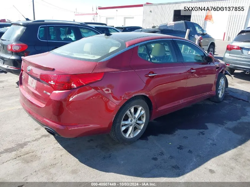 2013 Kia Optima Ex VIN: 5XXGN4A76DG137855 Lot: 40507449