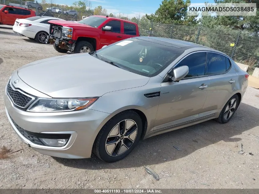 2013 Kia Optima Hybrid Ex VIN: KNAGM4AD5D5038485 Lot: 40511193