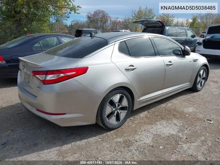 2013 Kia Optima Hybrid VIN: KNAGM4AD5D5038485 Lot: 40511193