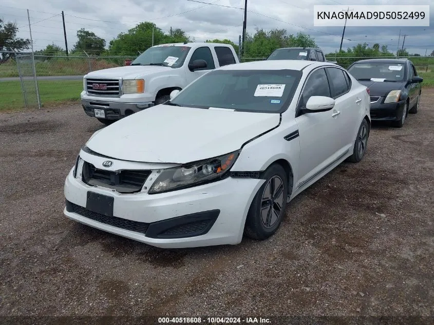 2013 Kia Optima Hybrid Lx VIN: KNAGM4AD9D5052499 Lot: 40518608