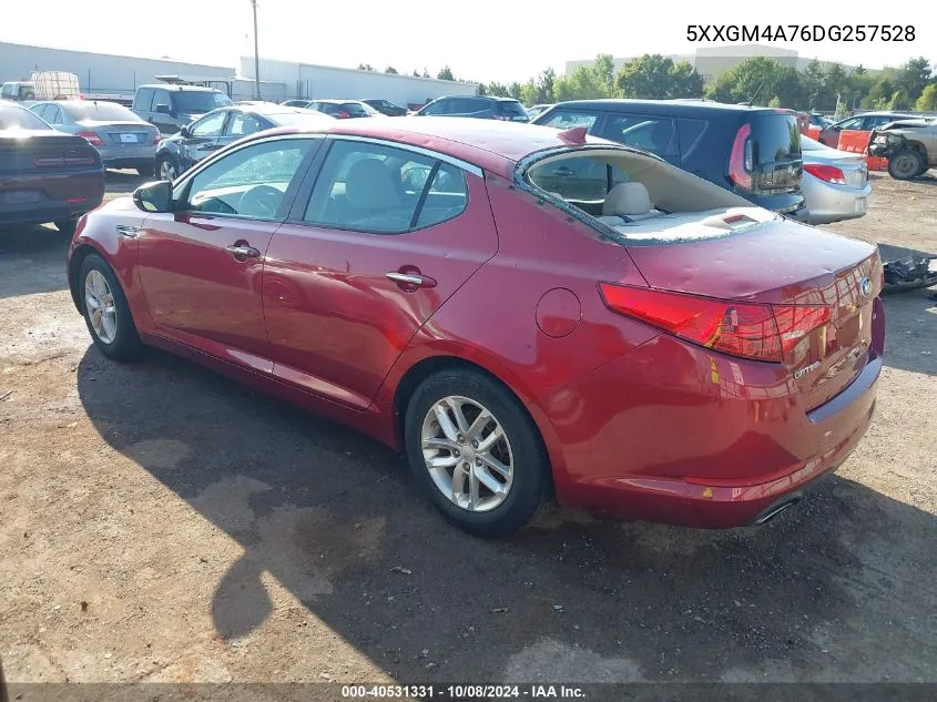 5XXGM4A76DG257528 2013 Kia Optima Lx