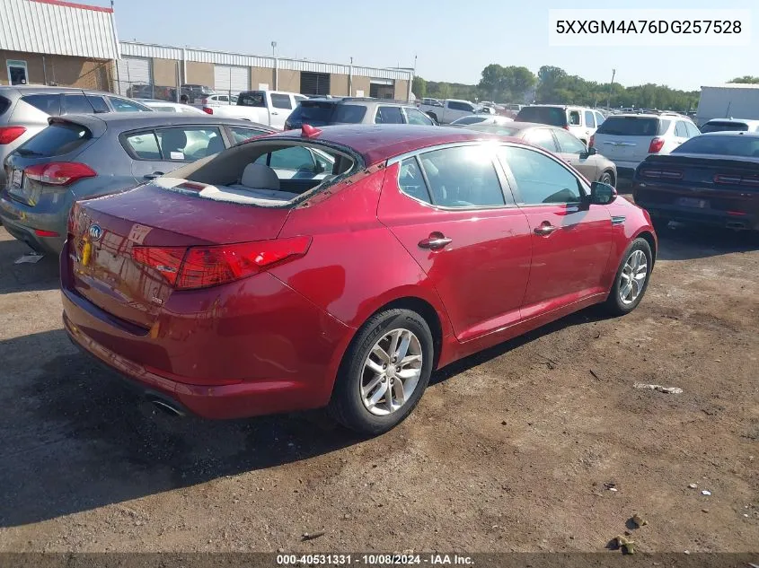 2013 Kia Optima Lx VIN: 5XXGM4A76DG257528 Lot: 40531331