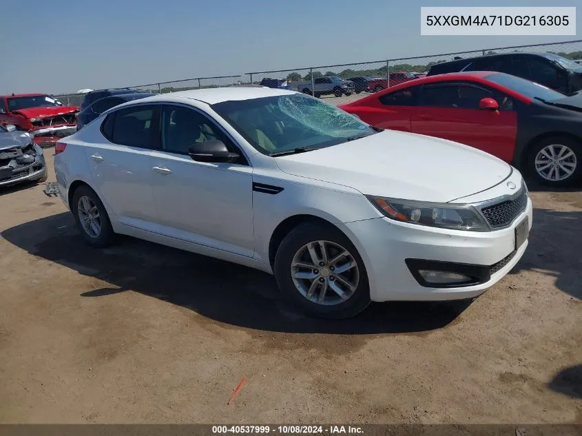 2013 Kia Optima Lx VIN: 5XXGM4A71DG216305 Lot: 40537999