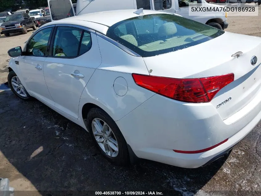 2013 Kia Optima Lx VIN: 5XXGM4A76DG186928 Lot: 40538700