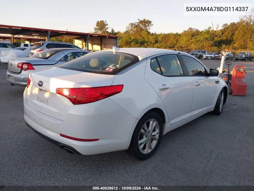 2013 Kia Optima Lx VIN: 5XXGM4A78DG114337 Lot: 40539612