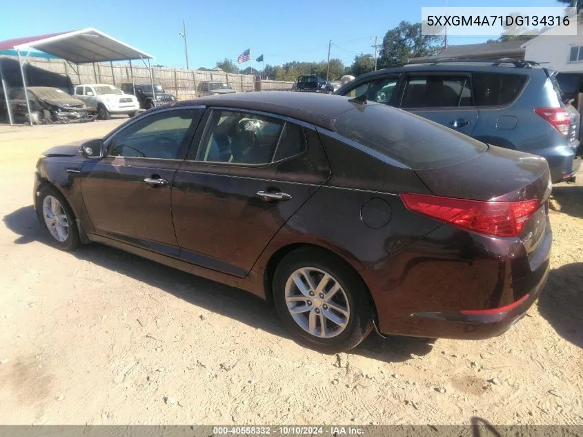 2013 Kia Optima Lx VIN: 5XXGM4A71DG134316 Lot: 40558332