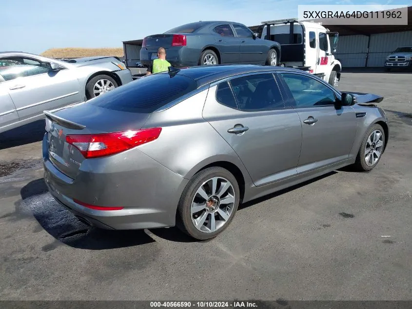 2013 Kia Optima Sx VIN: 5XXGR4A64DG111962 Lot: 40566590