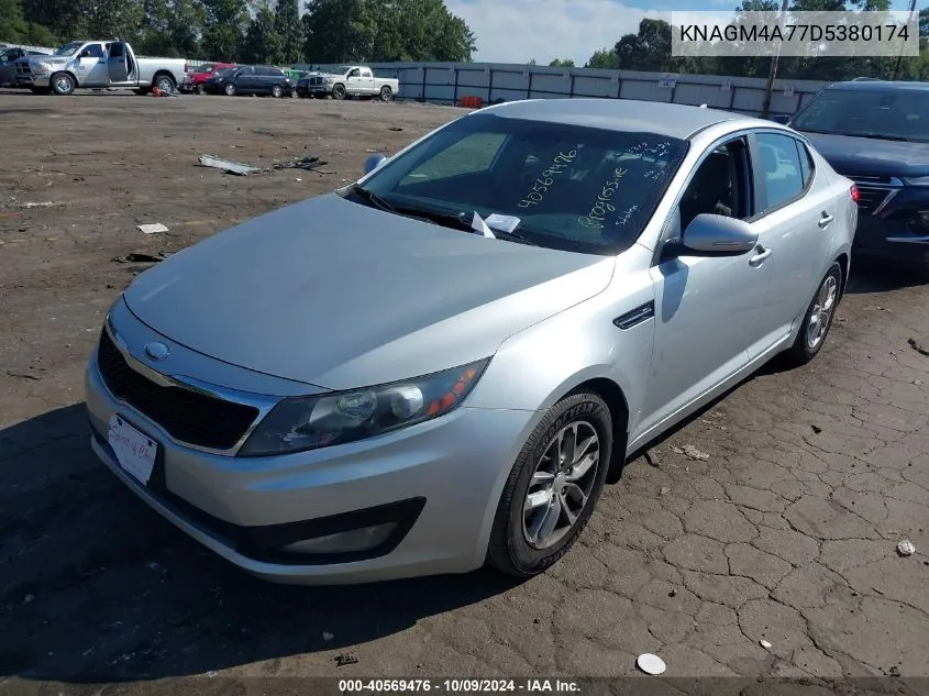 2013 Kia Optima Lx VIN: KNAGM4A77D5380174 Lot: 40569476