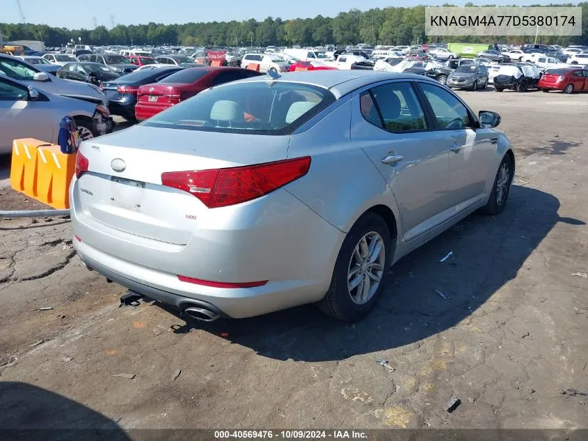 2013 Kia Optima Lx VIN: KNAGM4A77D5380174 Lot: 40569476