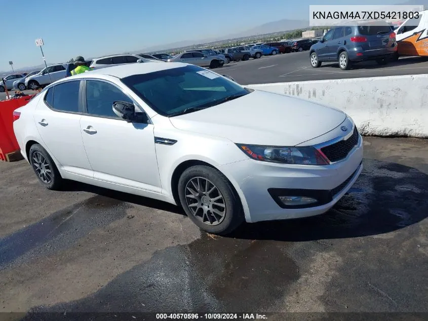 2013 Kia Optima Lx VIN: KNAGM4A7XD5421803 Lot: 40570596