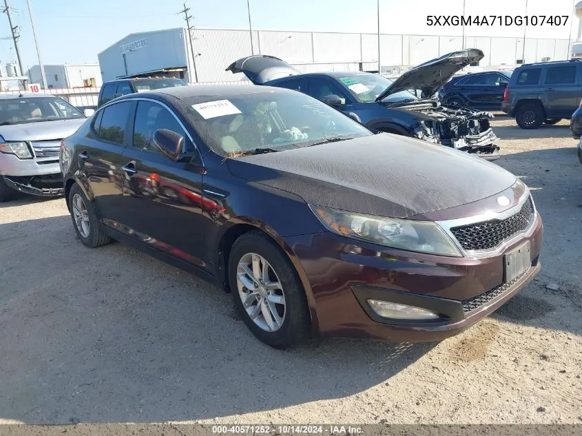 2013 Kia Optima Lx VIN: 5XXGM4A71DG107407 Lot: 40571252