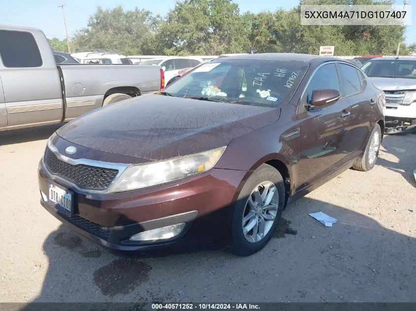 2013 Kia Optima Lx VIN: 5XXGM4A71DG107407 Lot: 40571252