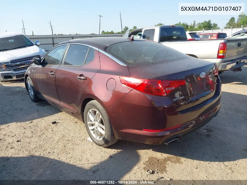 2013 Kia Optima Lx VIN: 5XXGM4A71DG107407 Lot: 40571252