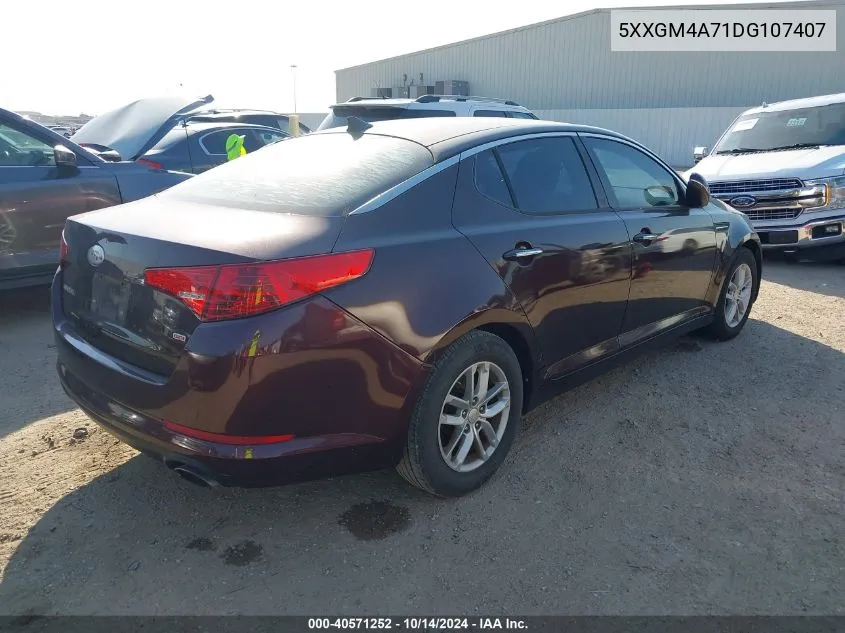 2013 Kia Optima Lx VIN: 5XXGM4A71DG107407 Lot: 40571252