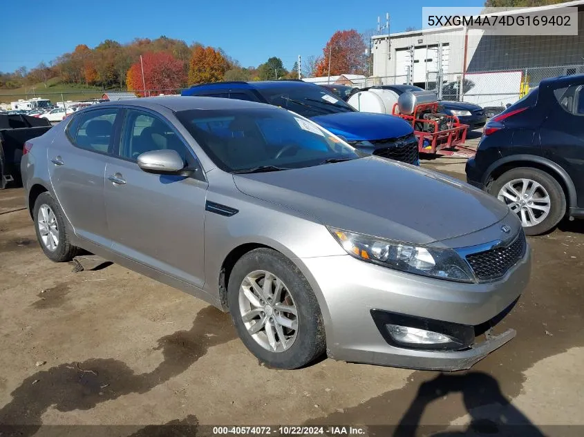 2013 Kia Optima Lx VIN: 5XXGM4A74DG169402 Lot: 40574072