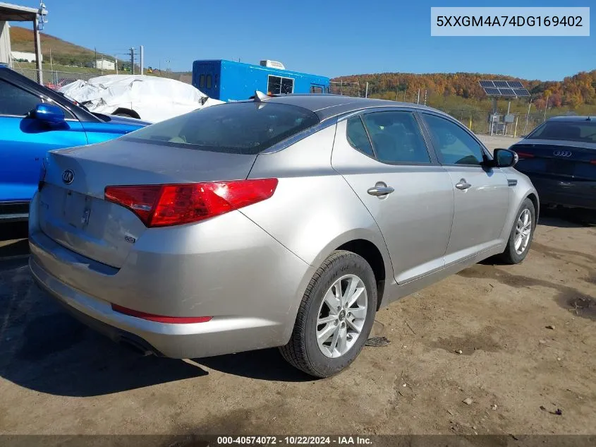 2013 Kia Optima Lx VIN: 5XXGM4A74DG169402 Lot: 40574072