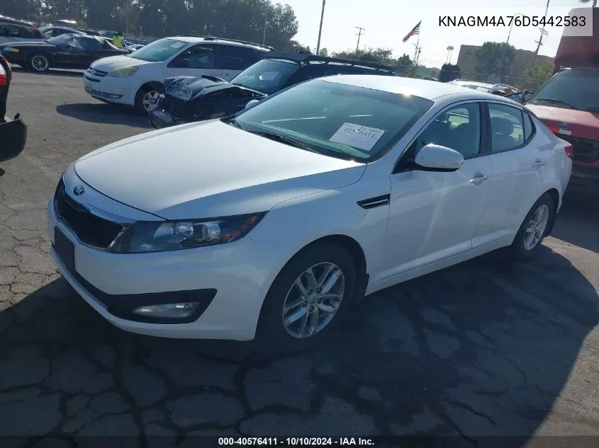 2013 Kia Optima Lx VIN: KNAGM4A76D5442583 Lot: 40576411