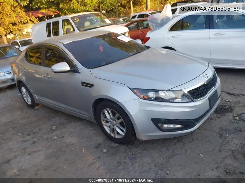 2013 Kia Optima Lx VIN: KNAGM4A78D5305189 Lot: 40578591