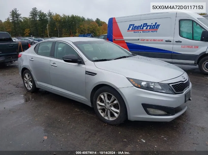 2013 Kia Optima Lx VIN: 5XXGM4A72DG117153 Lot: 40579014