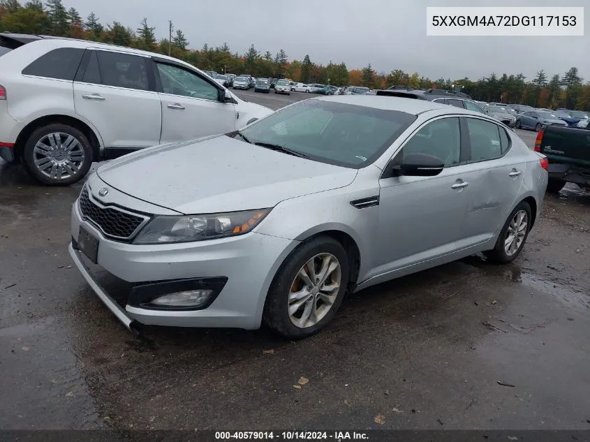 2013 Kia Optima Lx VIN: 5XXGM4A72DG117153 Lot: 40579014