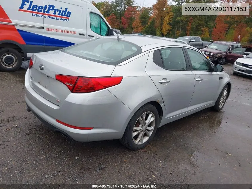 2013 Kia Optima Lx VIN: 5XXGM4A72DG117153 Lot: 40579014