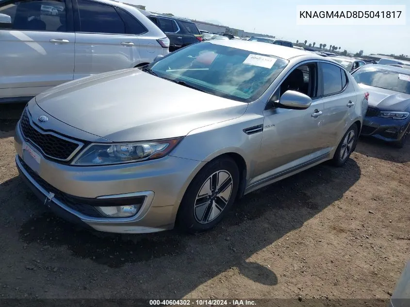 2013 Kia Optima Hybrid Lx VIN: KNAGM4AD8D5041817 Lot: 40604302