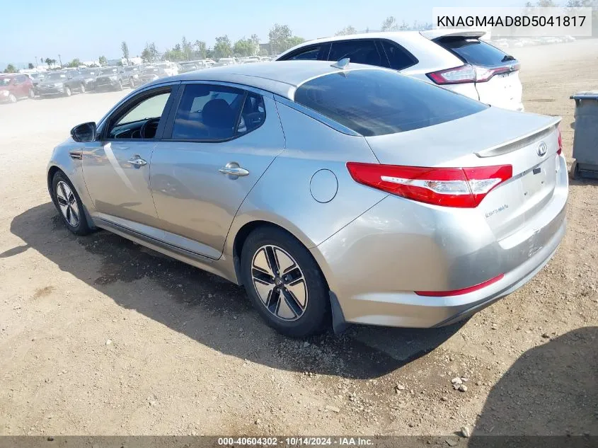 2013 Kia Optima Hybrid Lx VIN: KNAGM4AD8D5041817 Lot: 40604302