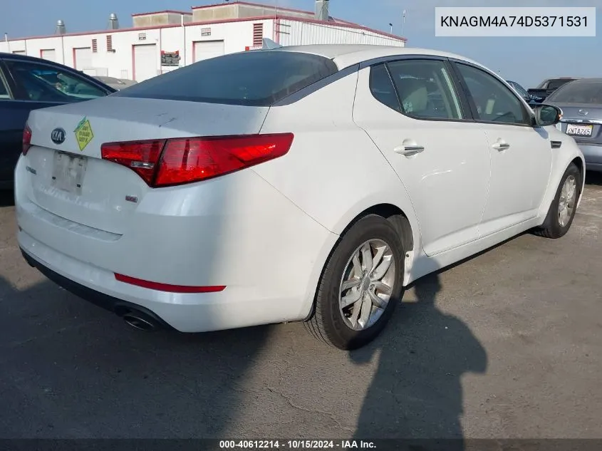 2013 Kia Optima Lx VIN: KNAGM4A74D5371531 Lot: 40612214