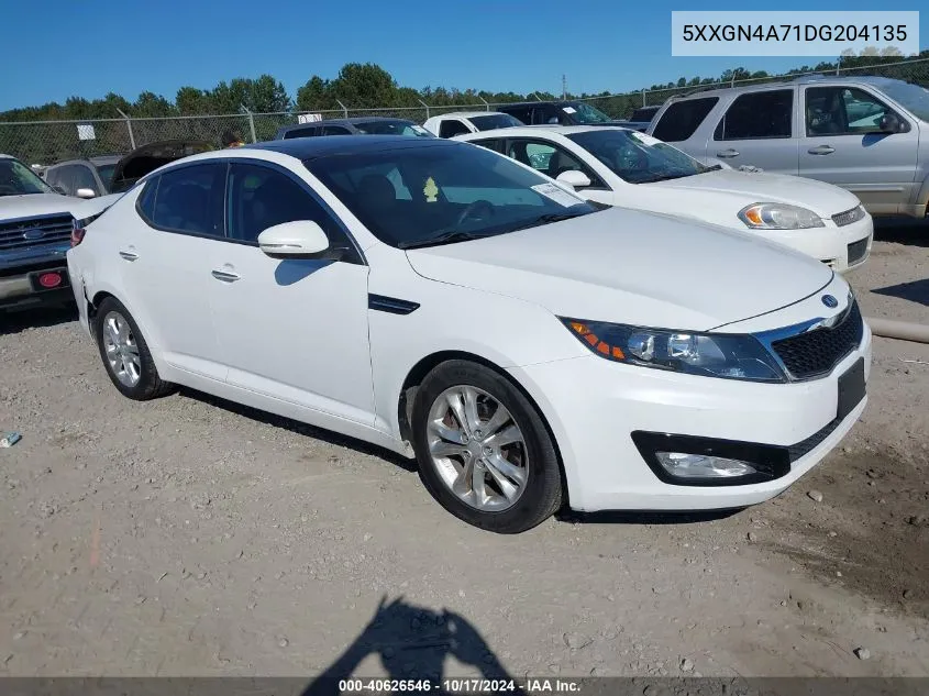 2013 Kia Optima Ex VIN: 5XXGN4A71DG204135 Lot: 40626546