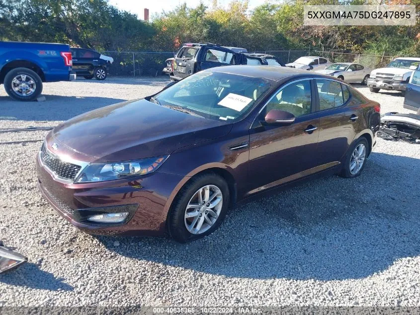 2013 Kia Optima Lx VIN: 5XXGM4A75DG247895 Lot: 40635365