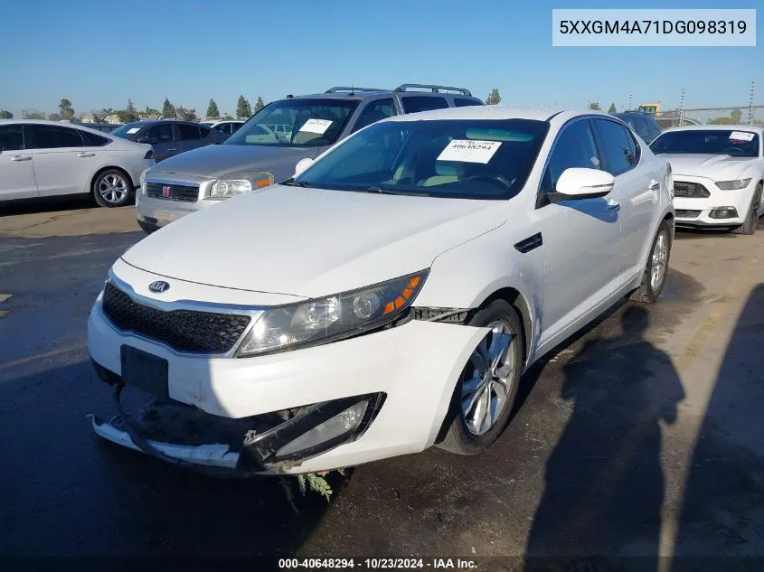 2013 Kia Optima Lx VIN: 5XXGM4A71DG098319 Lot: 40648294