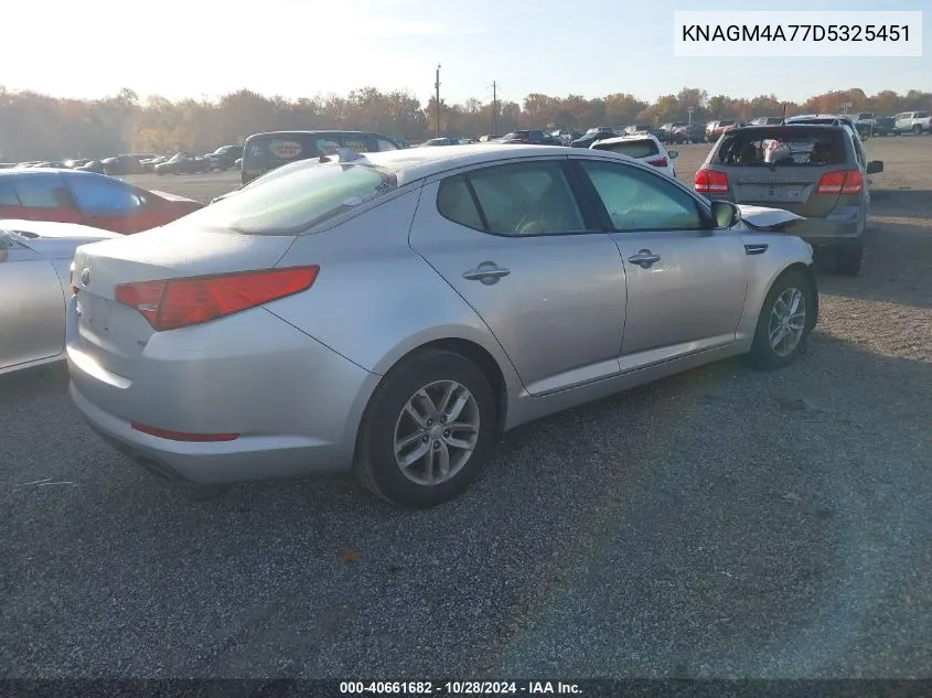 2013 Kia Optima Lx VIN: KNAGM4A77D5325451 Lot: 40661682