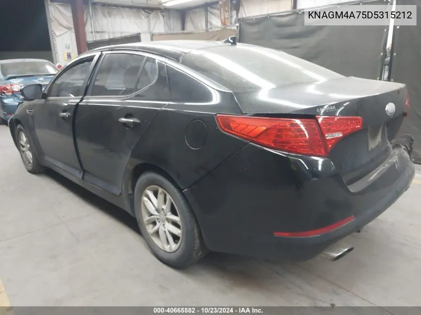 2013 Kia Optima Lx VIN: KNAGM4A75D5315212 Lot: 40665582