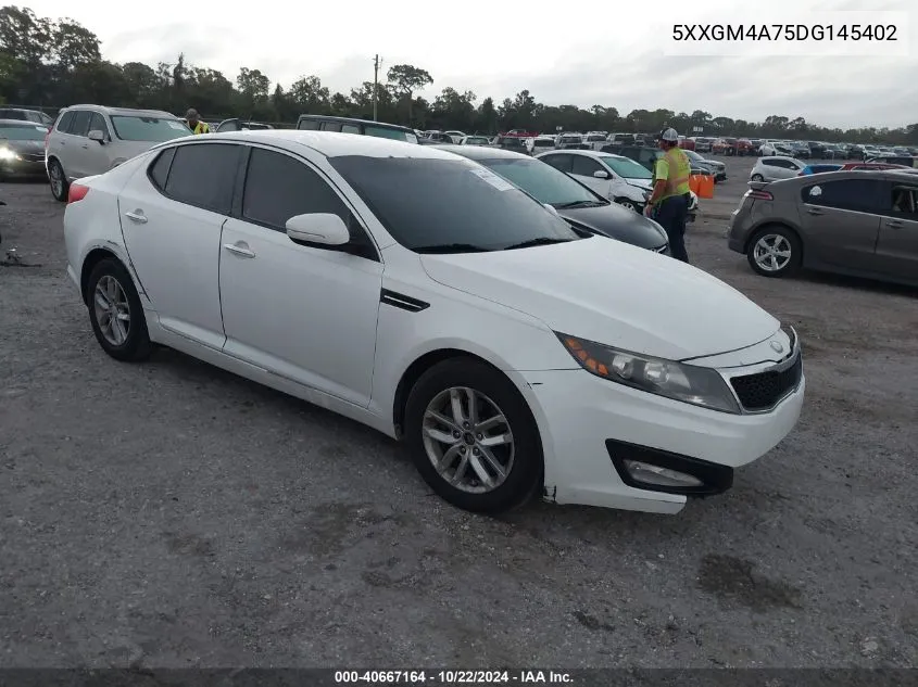 2013 Kia Optima Lx VIN: 5XXGM4A75DG145402 Lot: 40667164