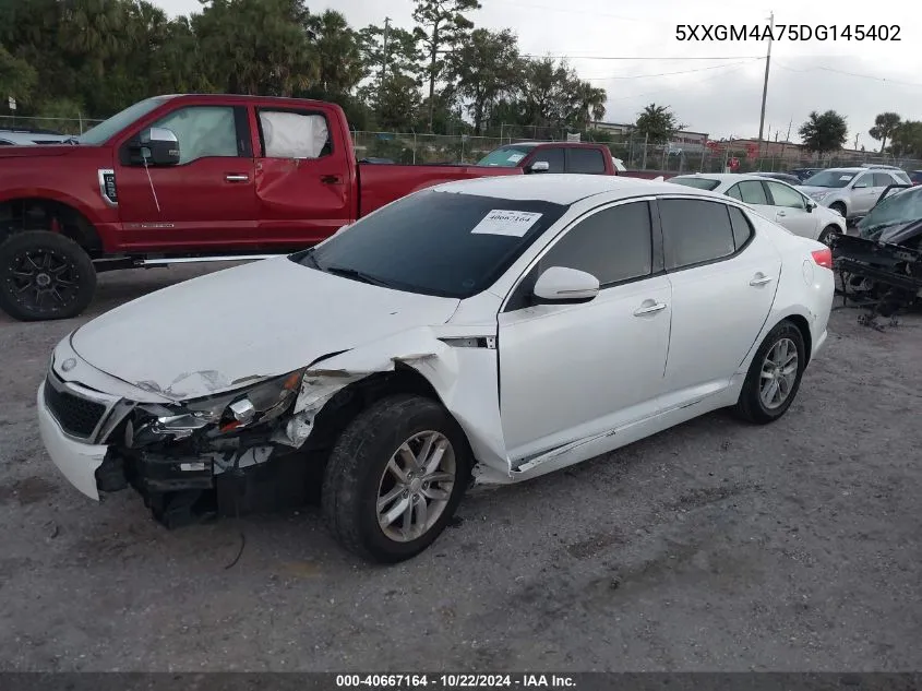 2013 Kia Optima Lx VIN: 5XXGM4A75DG145402 Lot: 40667164