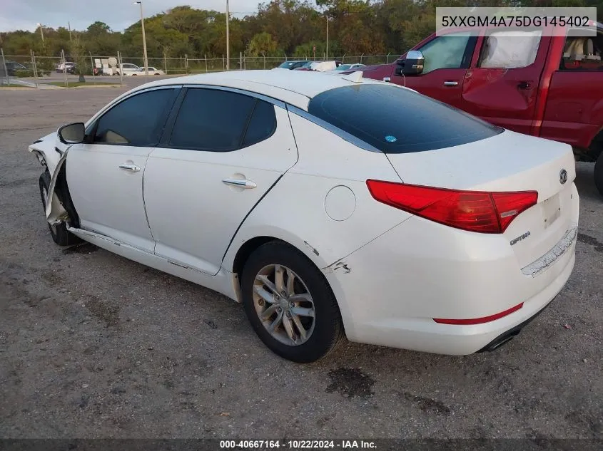 2013 Kia Optima Lx VIN: 5XXGM4A75DG145402 Lot: 40667164