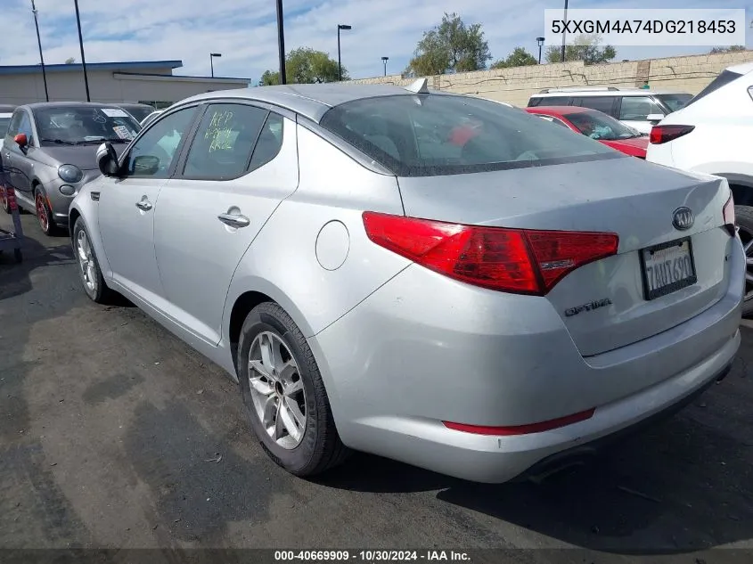 5XXGM4A74DG218453 2013 Kia Optima Lx