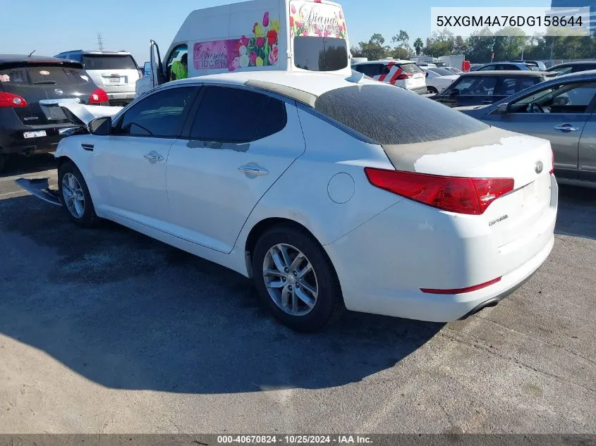 2013 Kia Optima Lx VIN: 5XXGM4A76DG158644 Lot: 40670824