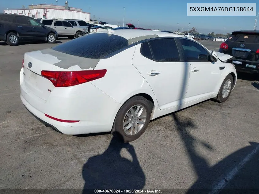 2013 Kia Optima Lx VIN: 5XXGM4A76DG158644 Lot: 40670824