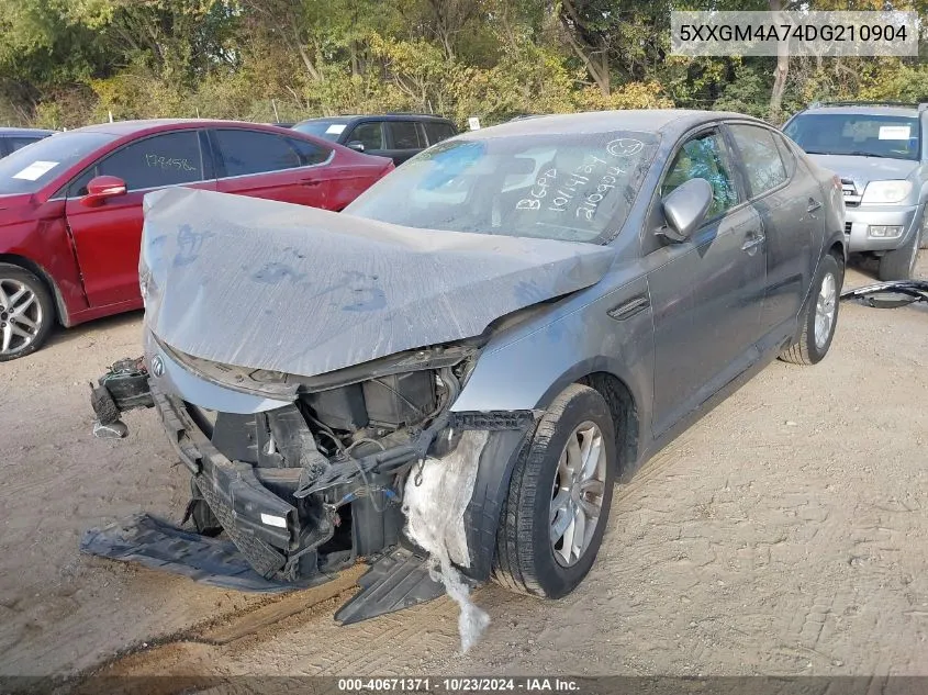 2013 Kia Optima Lx VIN: 5XXGM4A74DG210904 Lot: 40671371