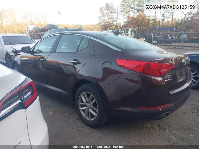 2013 Kia Optima Lx VIN: 5XXGM4A7XDG125159 Lot: 40671915