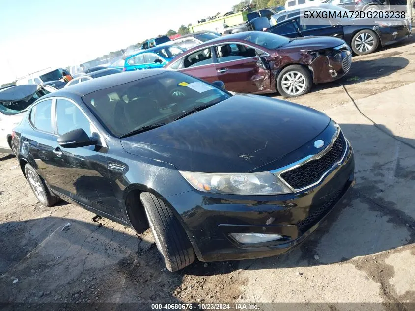 2013 Kia Optima Lx VIN: 5XXGM4A72DG203238 Lot: 40680675