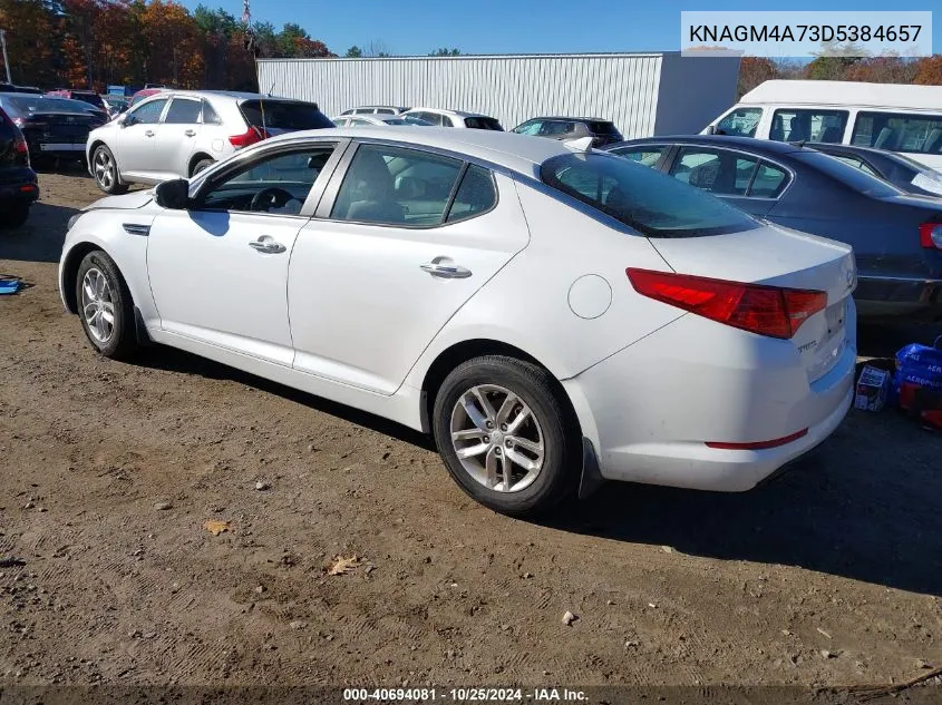 2013 Kia Optima Lx VIN: KNAGM4A73D5384657 Lot: 40694081