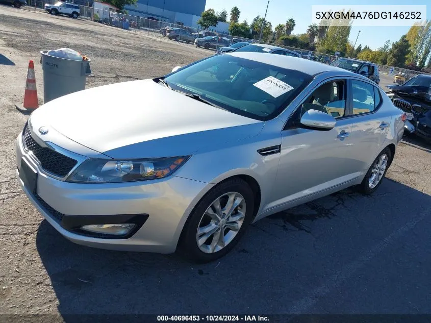 2013 Kia Optima Lx VIN: 5XXGM4A76DG146252 Lot: 40696453