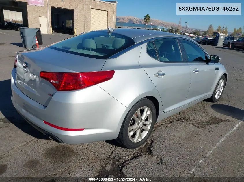 2013 Kia Optima Lx VIN: 5XXGM4A76DG146252 Lot: 40696453