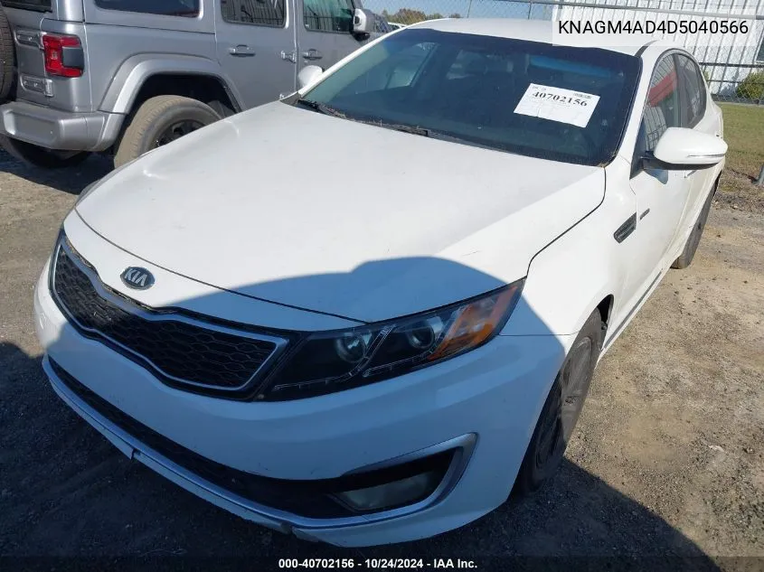 2013 Kia Optima Hybrid Lx VIN: KNAGM4AD4D5040566 Lot: 40702156