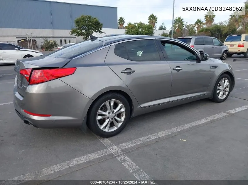 2013 Kia Optima Ex VIN: 5XXGN4A70DG248062 Lot: 40704234